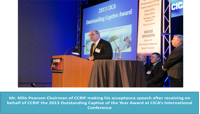 CCRIF Chairman Acceptance Speech - 2013 Outstanding Captive of the Year Award