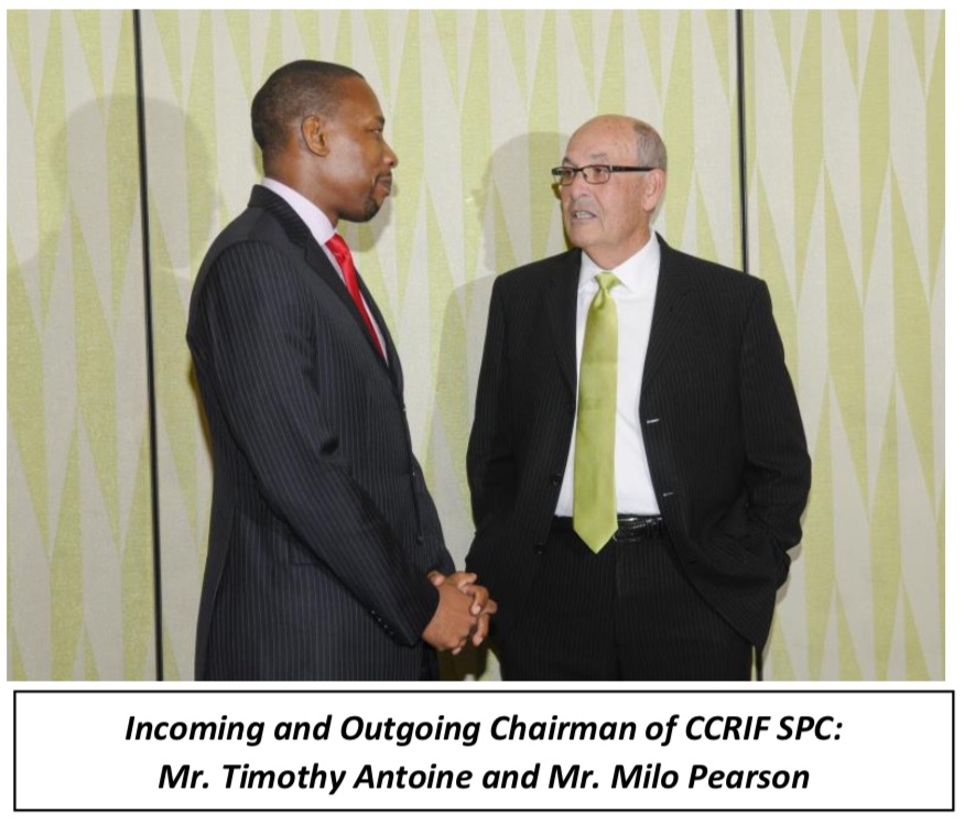  Incoming and Outgoing Chairman of CCRIF SPC: Mr. Timothy Antoine and Mr. Milo Pearson