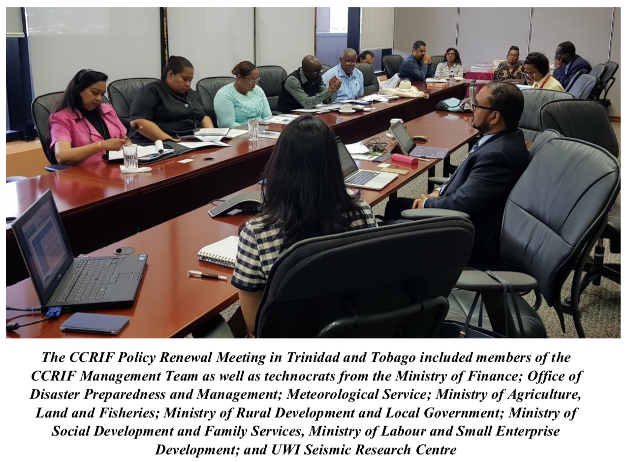 The CCRIF Policy Renewal Meeting in Trinidad and Tobago
