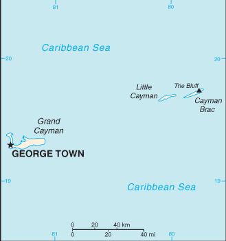 Map of The Cayman Islands