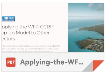 Applying the WFP-CCRIF Top-up Model to Other Sectors
