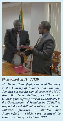 CCRIF GOJ MOU April 2013