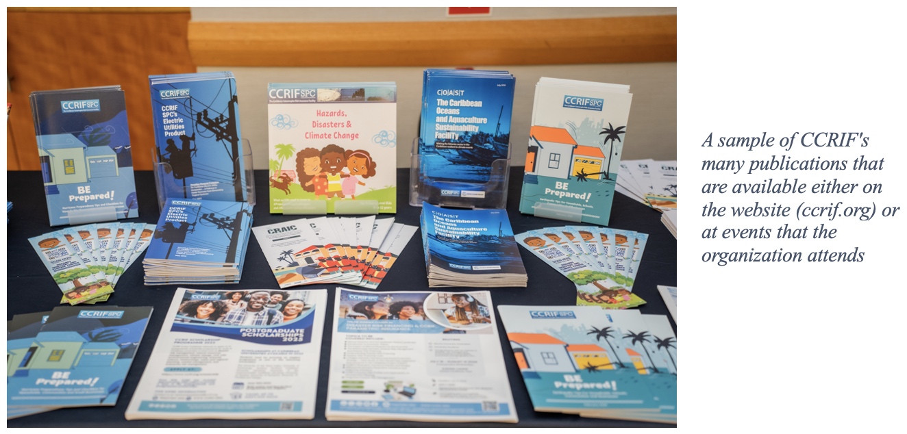 A sample of CCRIF's many publications 