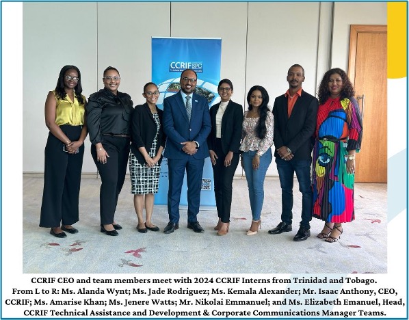 CCRIF CEO meets with 2024 CCRIF Interns from Trinidad & Tobago