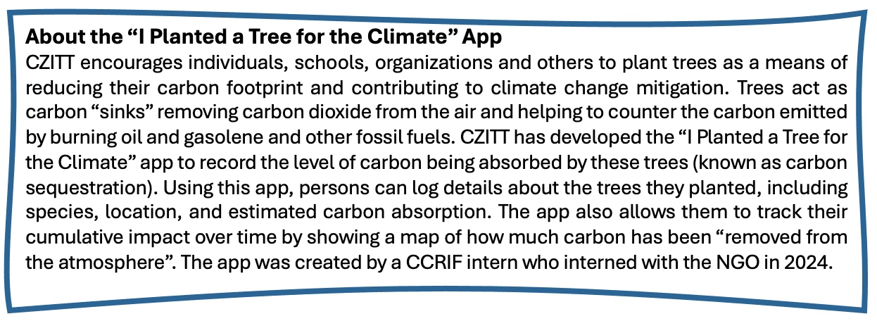 About the “I Planted a Tree for the Climate” App