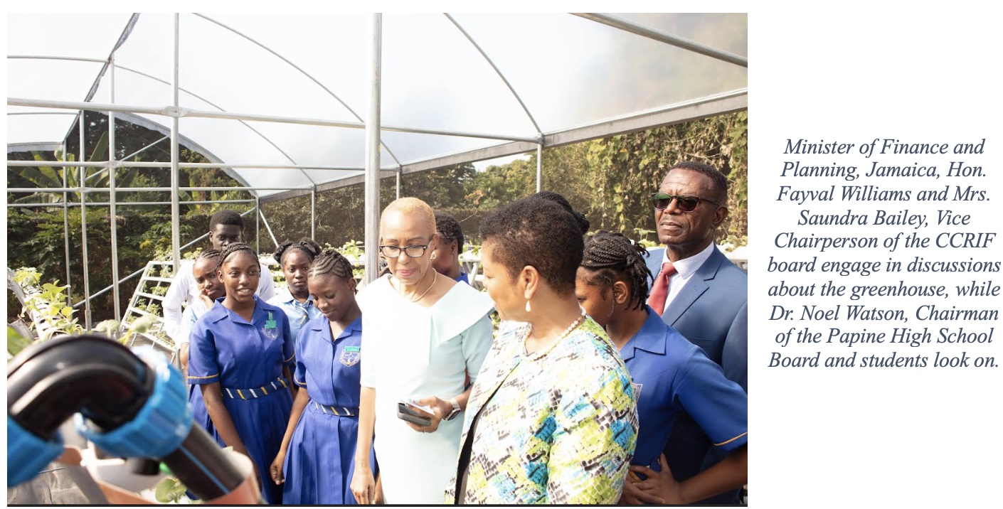 CCRIF Provides US$25,000 for Construction of Greenhouse at Papine High School, Jamaica