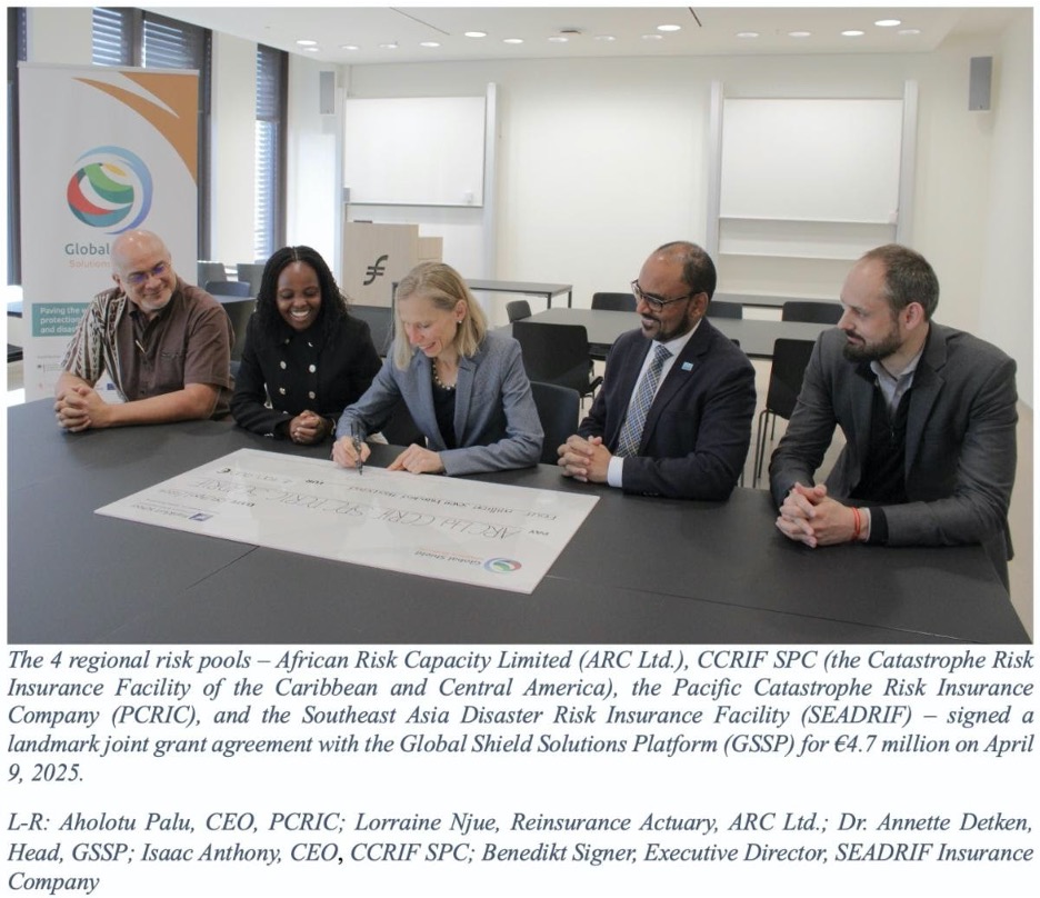 Global Shield Solutions Platform Supports the 4 Regional Risk Pools with a Grant of €4.7 Million