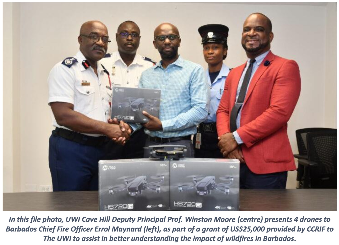  CCRIF Collaborates with UWI Cave Hill Campus to Provide the Barbados Fire Service and Ministry of Health with Equipment to Reduce the Impacts of Wildfires  on People and Communities