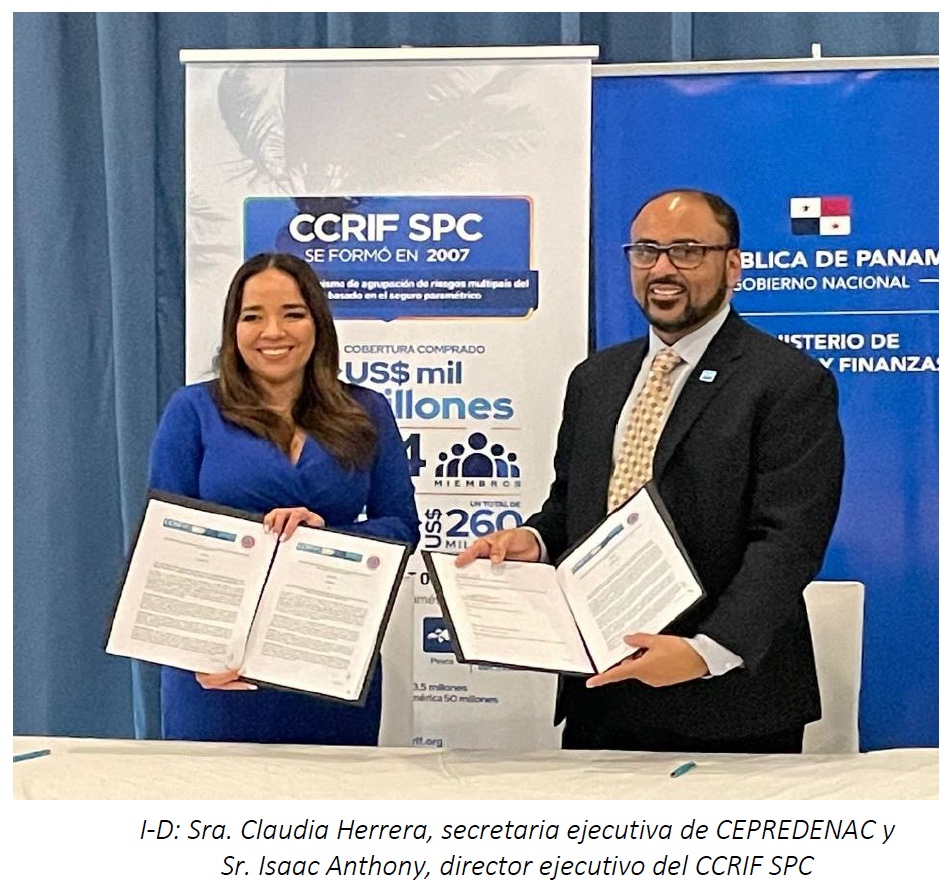 El CCRIF y la agencia regional de gestión del riesgo de desastres de Centroamérica, CEPREDENAC, firman un memorando de entendimiento