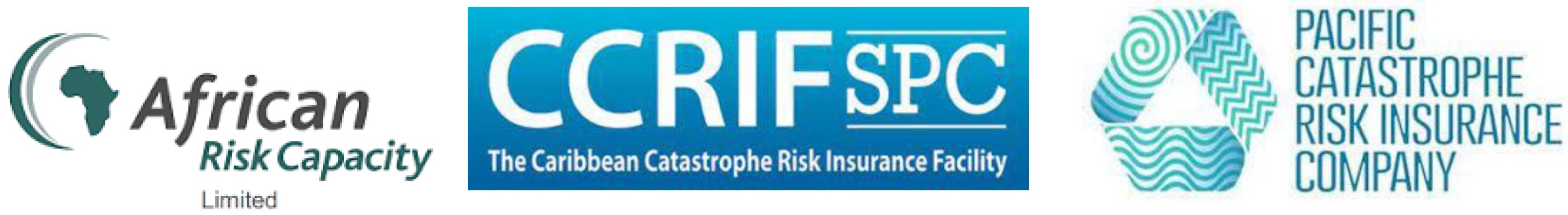 la African Risk Capacity Ltd. (ARC), el CCRIF SPC (anteriormente conocido como el Mecanismo de Seguro Contra el Riesgo de Catástrofes en el Caribe) y la Pacific Catastrophe Risk Insurance Company (PCRIC)