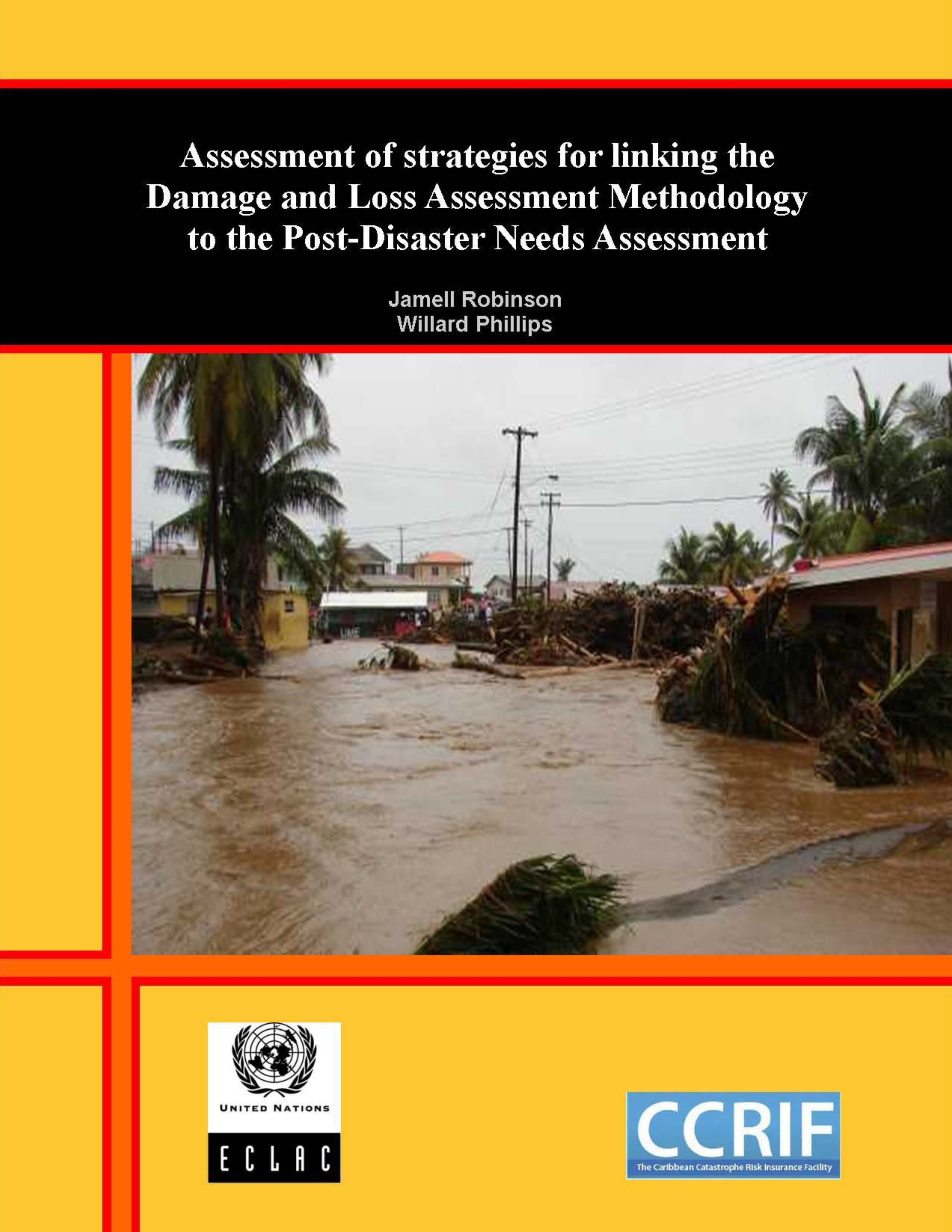 Assessment of strategies for linking the Damage and Loss Assessment Methodology to the Post-Disaster Needs Assessment