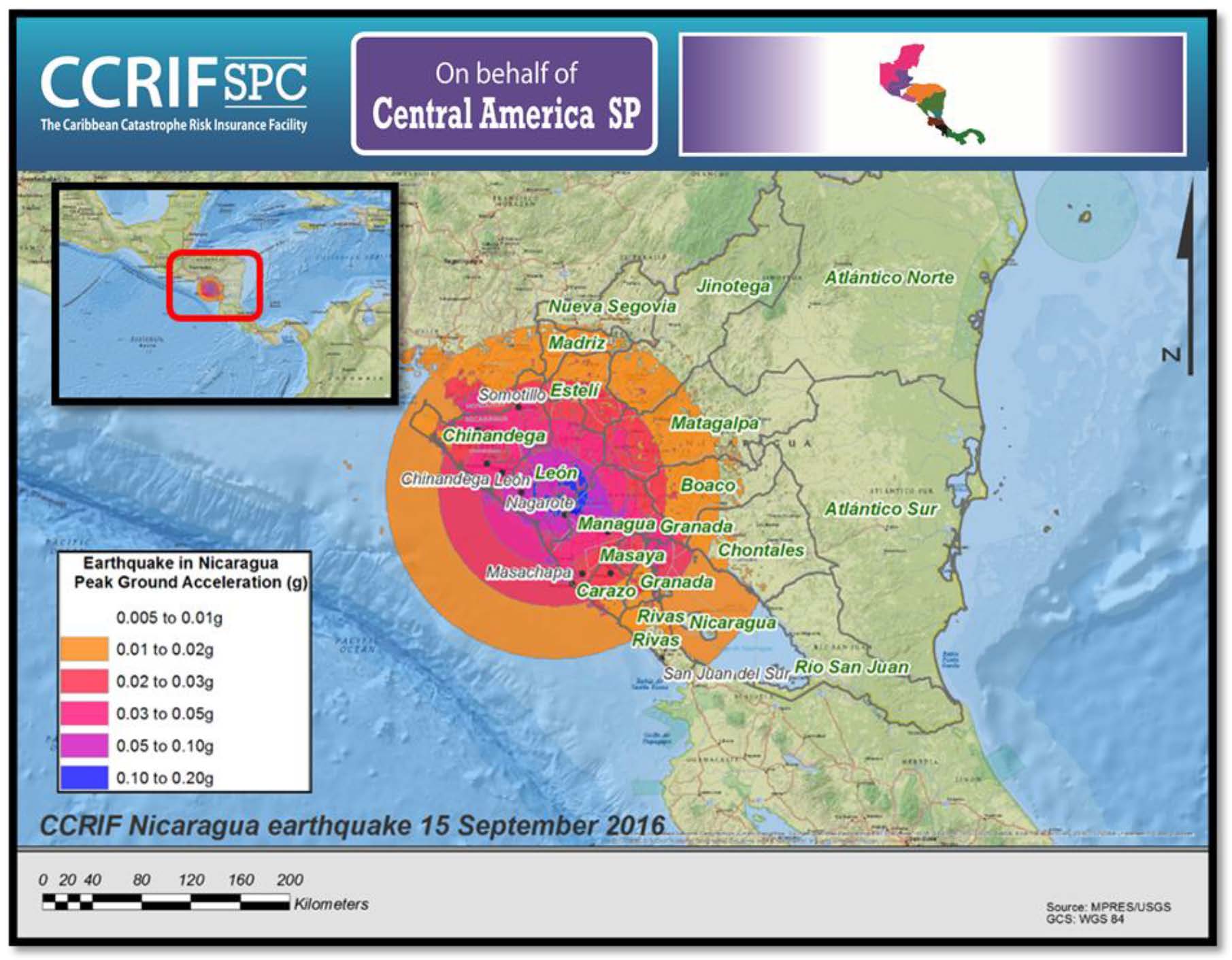 Información del evento - Nicaragua Sismo - 15 de septiembre 2016a