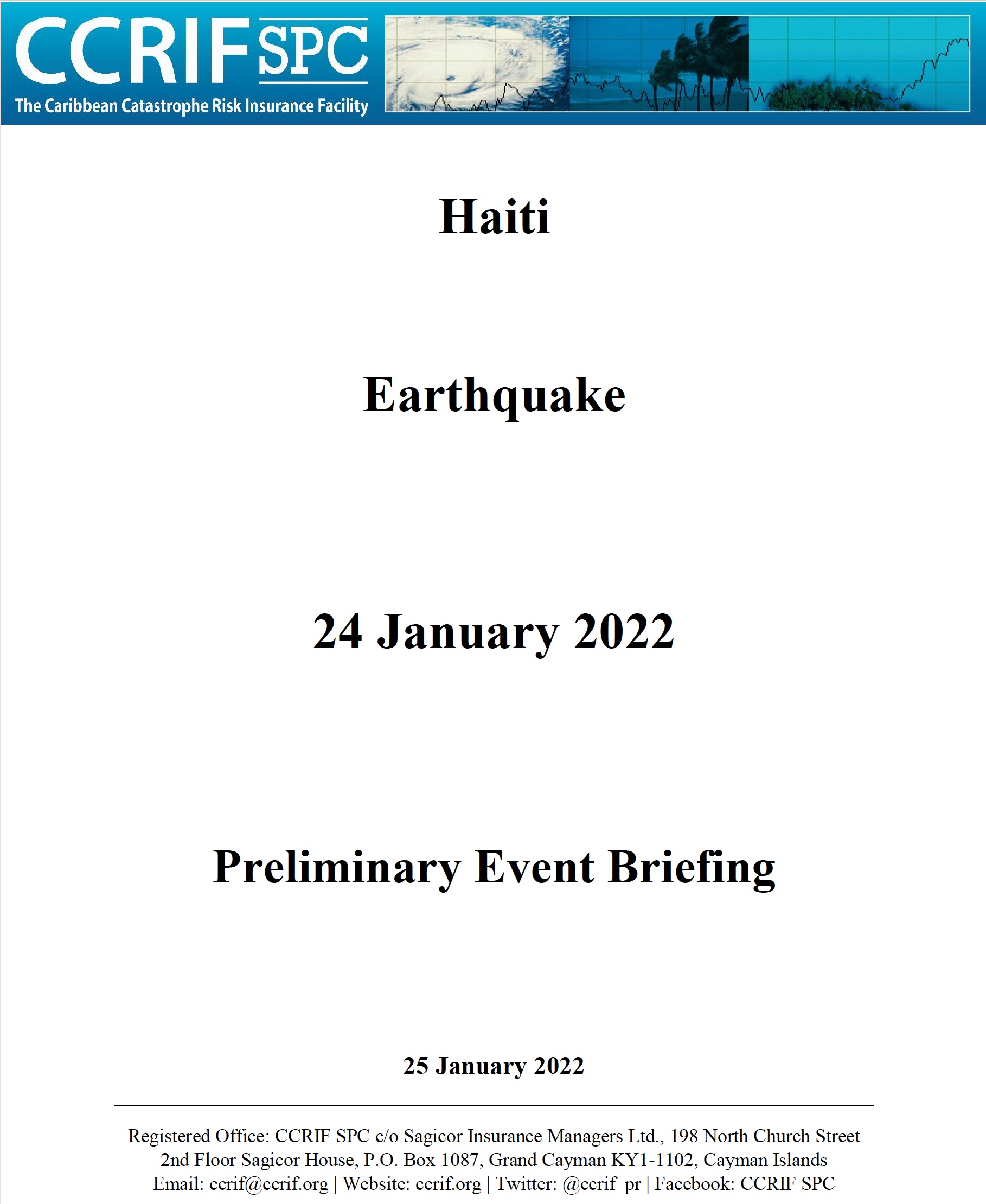 Preliminary Event Briefing - Earthquake - Haiti - January 24 2022