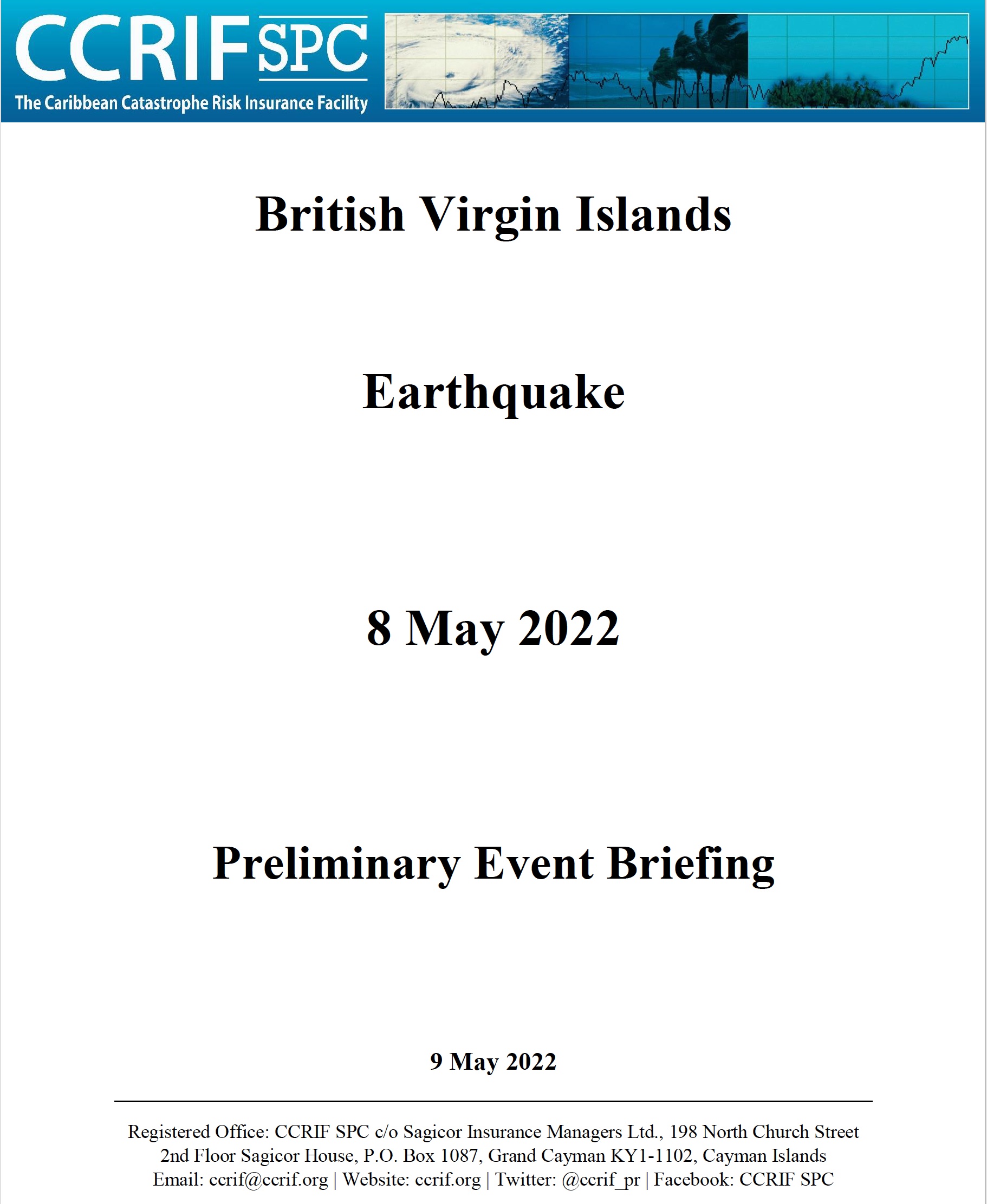 Preliminary Event Briefing - Earthquake - British Virgin Islands - May 8 2022