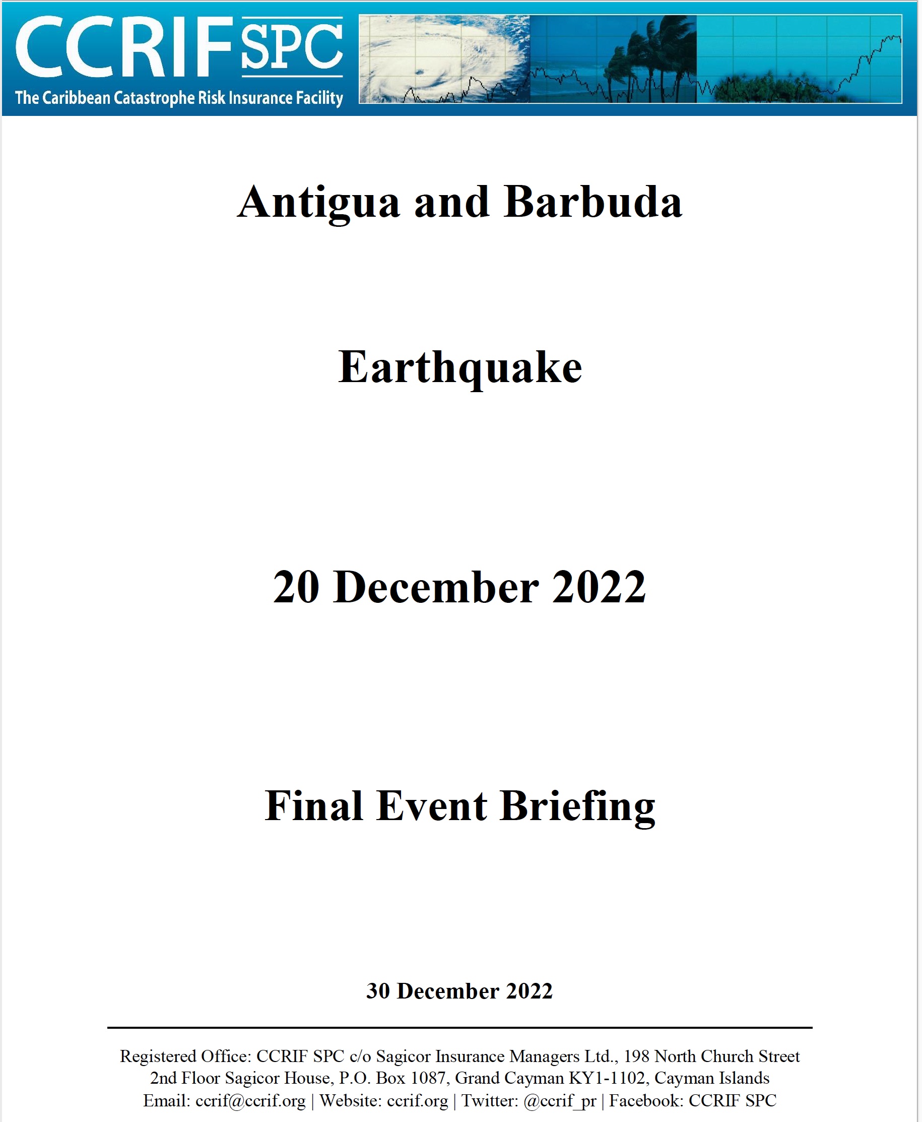 Final Event Briefing - Earthquake - Antigua and Barbuda - December 30 2022