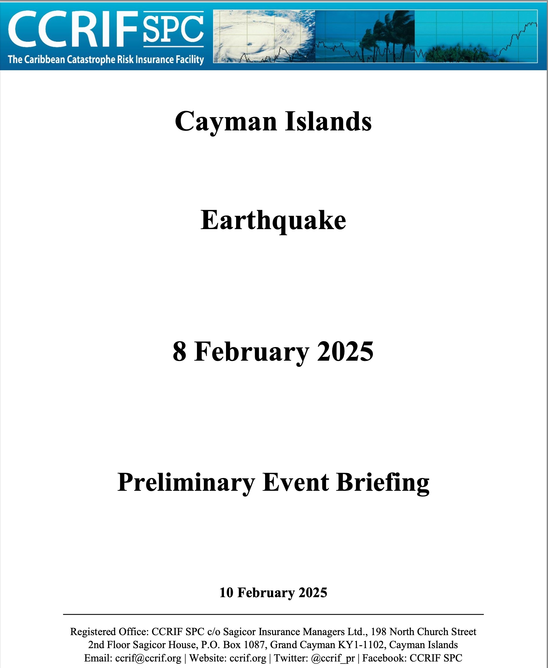 Preliminary Event Briefing - Earthquake - Cayman Islands - February 8 2025