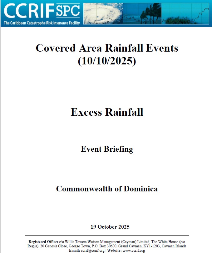 Event Briefing - Covered Area Rainfall Event (10/10/2025) - Excess Rainfall - Dominica - October 19 2025