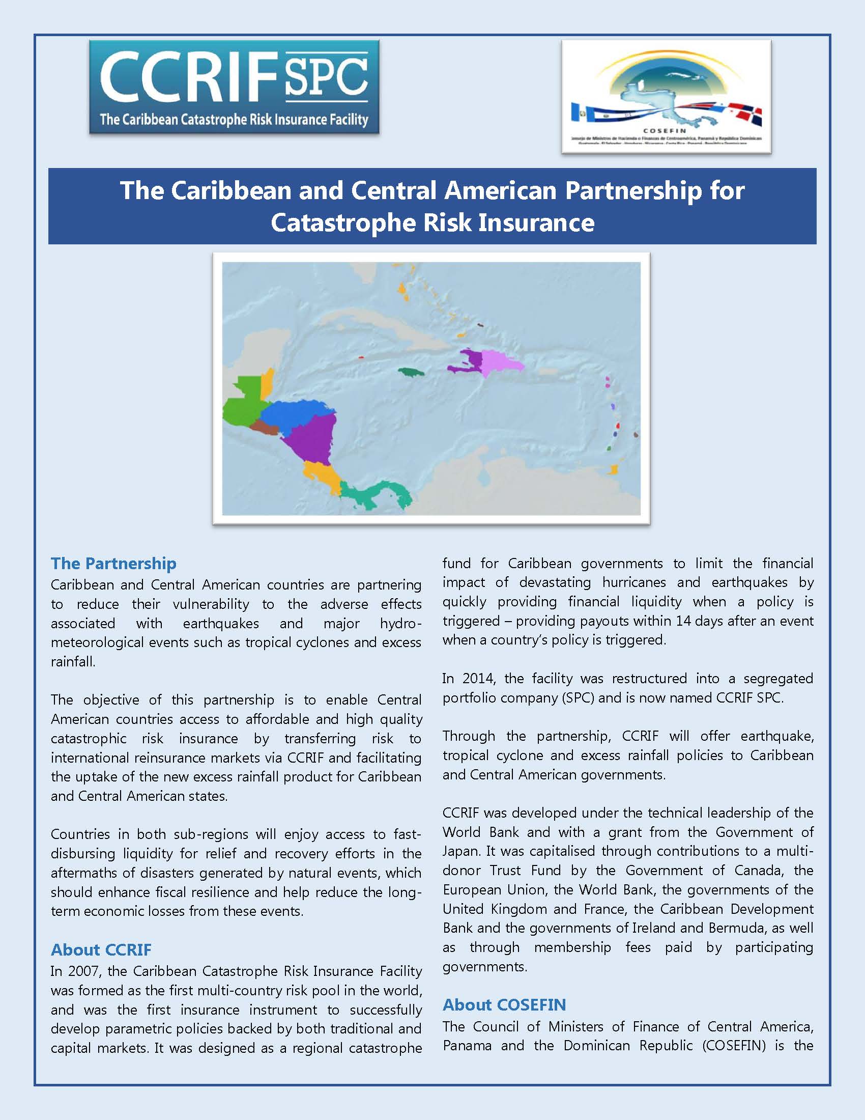 The Caribbean and Central American Partnership for Catastrophe Risk Insurance