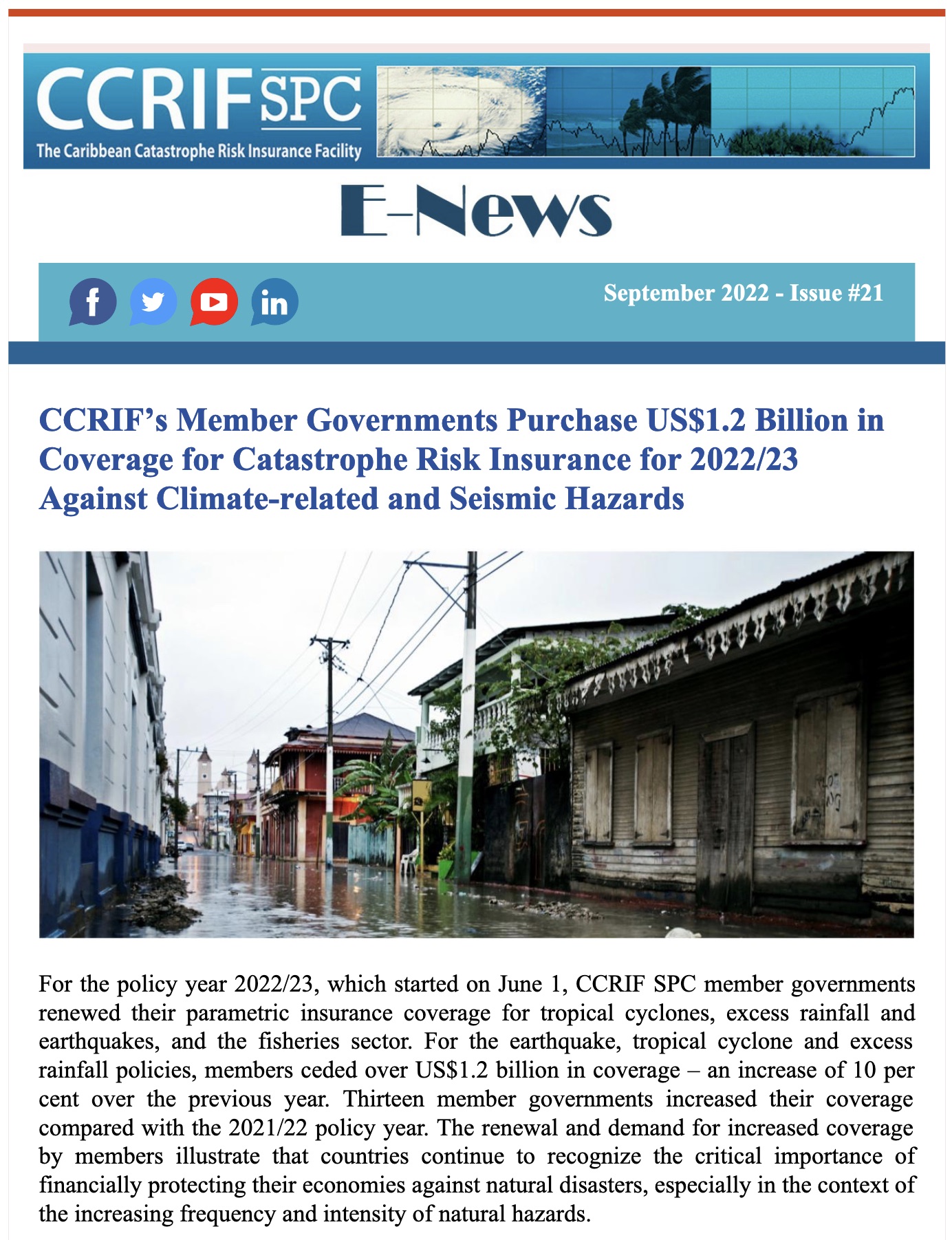 CCRIF SPC E-News - September 2022