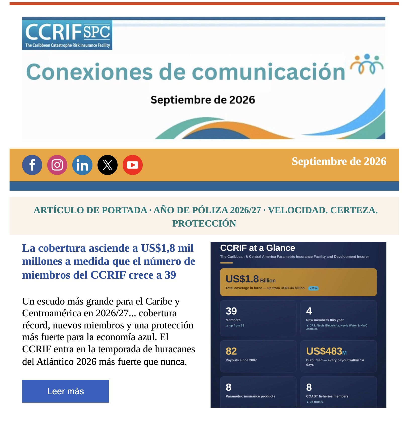 Conexiones de comunicación - septiembre de 2026