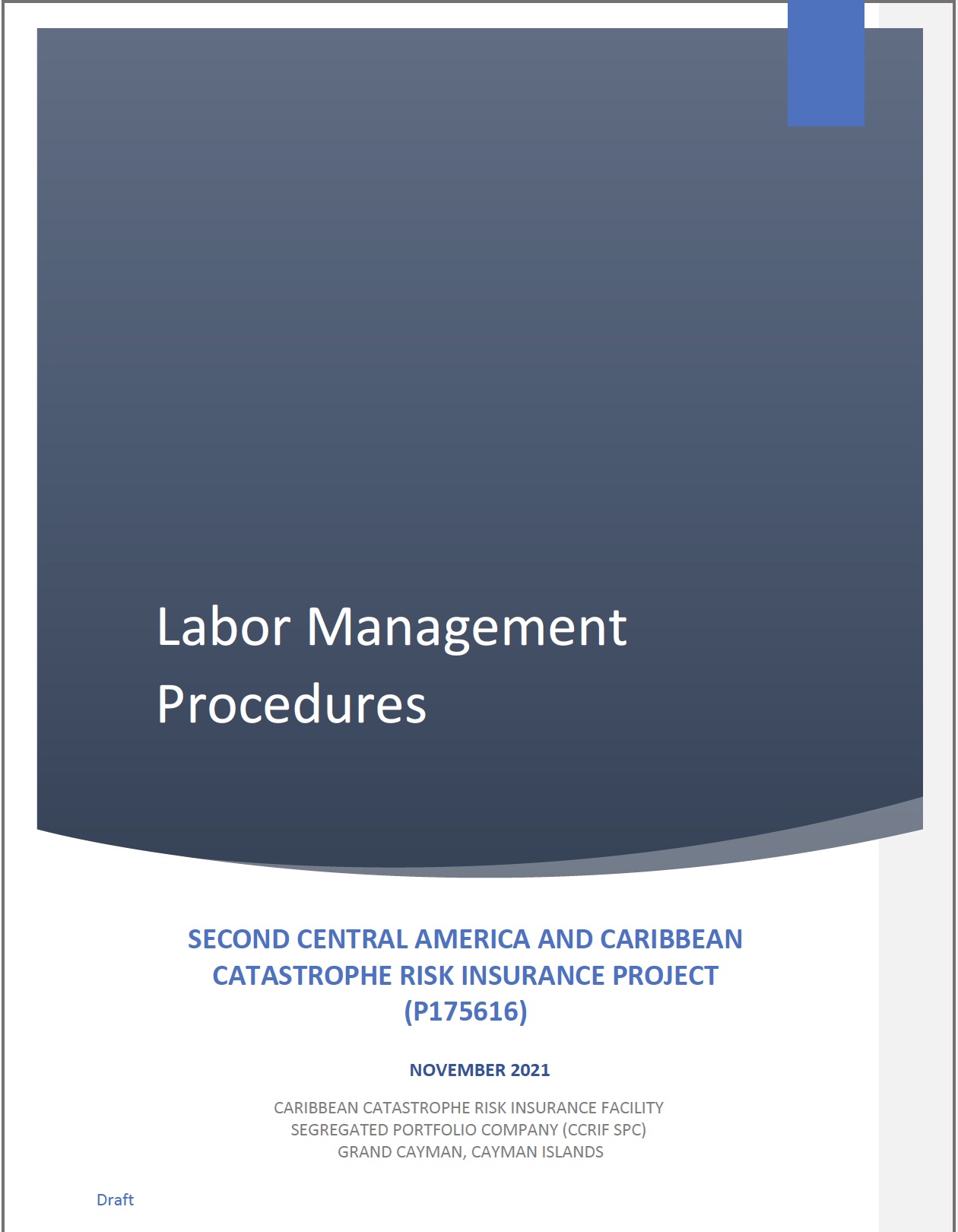 CCRIF SPC Labor Management Procedures