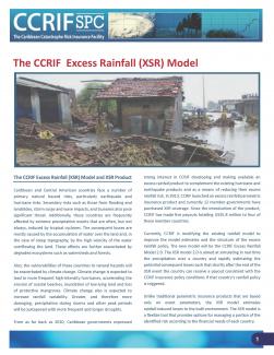 The CCRIF Excess Rainfall (XSR) Model
