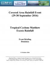 Event Briefing - TC Matthew Excess Rainfall - Covered Area Rainfall Event - Dominica - September 29-30, 2016