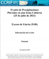 Información del evento - Exceso de Lluvia - Episodio de Precipitaciones Pluviales en una Zona Cubierta - Panama - 3 de agosto de 2021