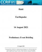 Preliminary Event Briefing - Earthquake - Haiti - August 14 2021