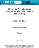 Información del evento - Exceso de lluvia - Evento de Precipitaciones Pluviales en una Zona Cubierta - Panamá - noviembre 3 2023