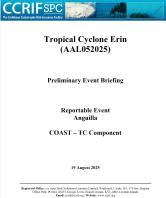 Preliminary Event Briefing - TC Erin - Reportable Event - COAST - TC Component - Anguilla - August 19 2025
