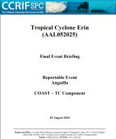 Final Event Briefing - TC Erin - Reportable Event - COAST - TC Component - Anguilla - August 28 2025