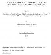 A Flood Vulnerability Assessment for the Downtown Port-of-Spain Area, Trinidad & Tobago