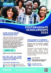 CCRIF SPC Postgraduate Scholarship 2025 Flyer